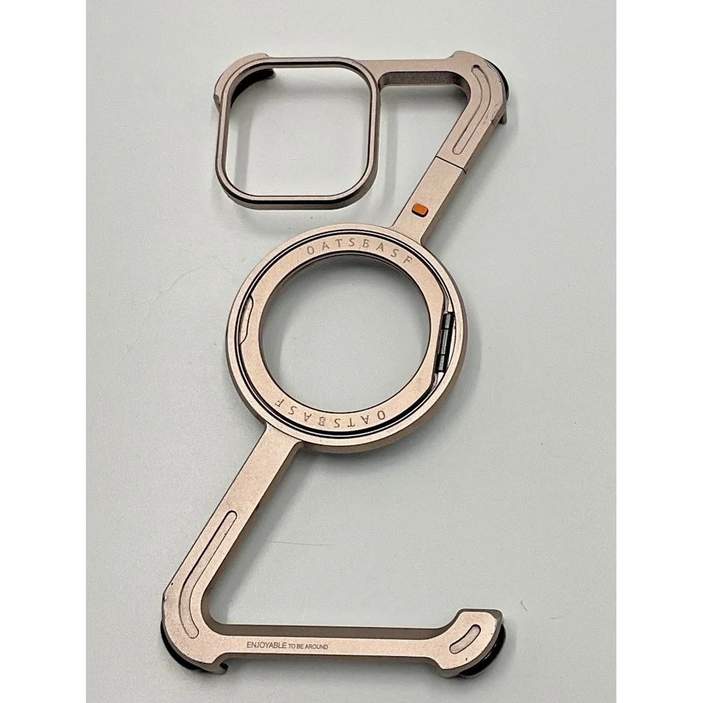 OATSBASF Minimalist Armor Bumper for iPhone 16 Pro Max Rose Gold‎